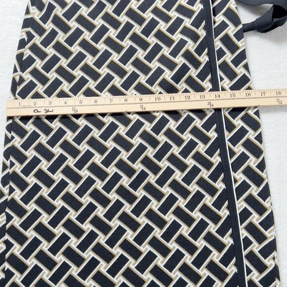 Diane Von Furstenberg For Target Knit Collared Wrap Dress Sz S Black Sleeveless - Picture 13 of 14